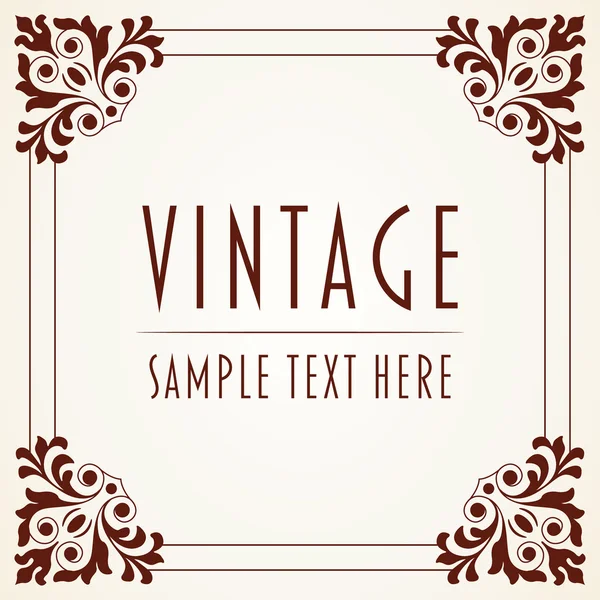 Декоративні vintage кадру — стоковий вектор