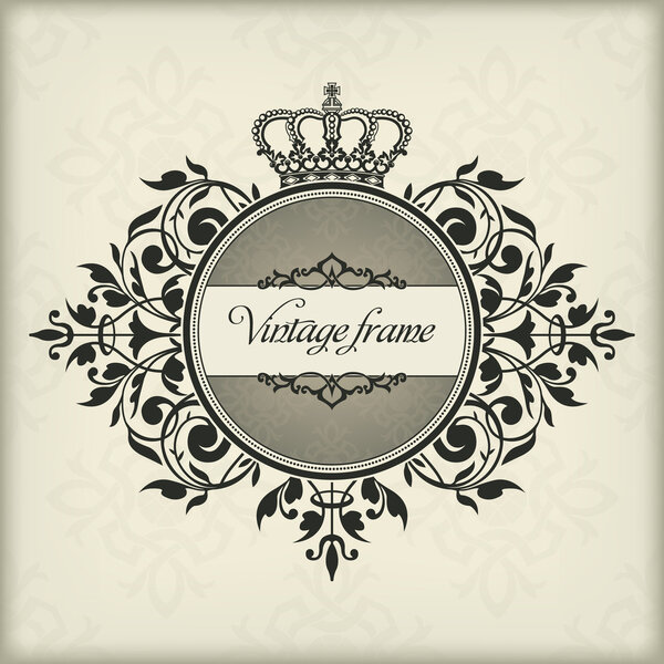 Винтажная рама с короной
