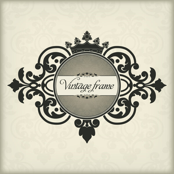 Винтажная рама с короной
