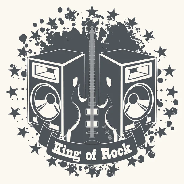 Symbool koning van rock — Stockvector