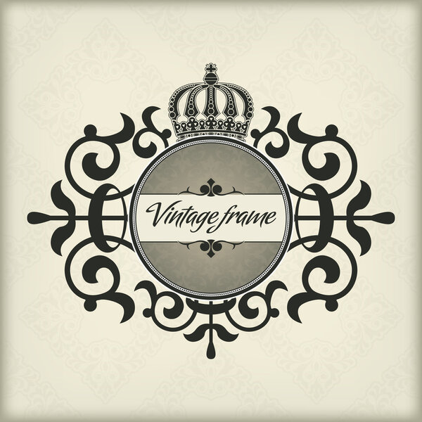 Винтажная рама с короной
