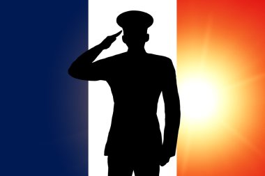 The French flag clipart