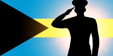 The Bahamas flag clipart