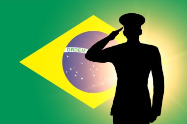 The Brazilian flag clipart