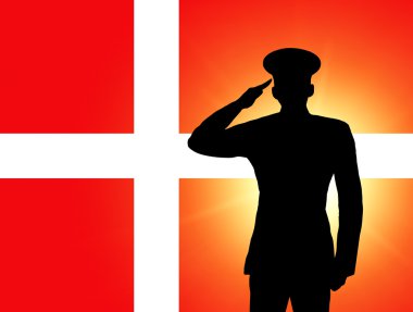 The Danish flag clipart