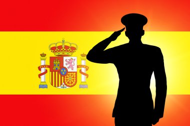 The Spanish flag clipart