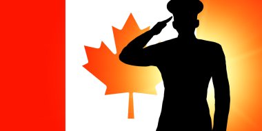 The Canadian flag clipart