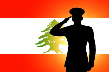 The Lebanese flag clipart