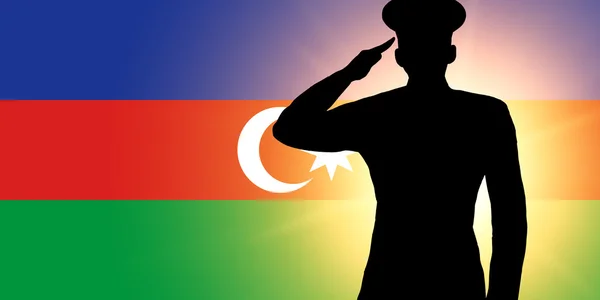 La bandera de Azerbaiyán — Foto de Stock