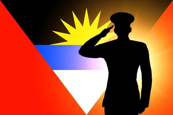 Die Flagge von Antigua und Barbuda — Stockfoto