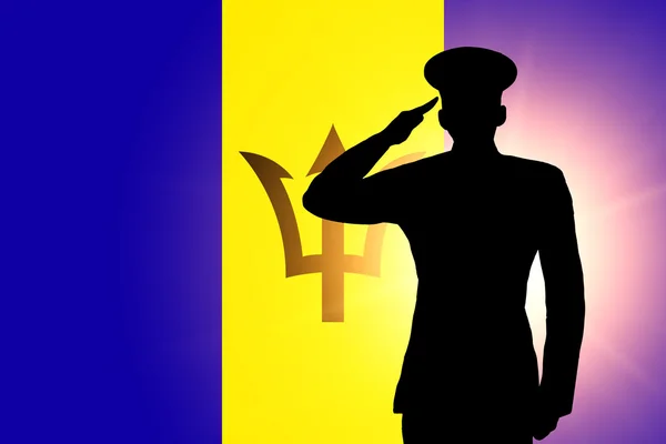 A Barbados zászló — Stock Fotó