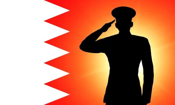 Flagę bahrański — Zdjęcie stockowe