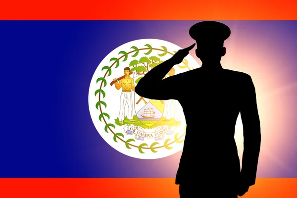 Belize bayrağı — Stok fotoğraf