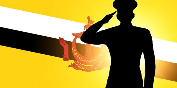 Die Brunei-Flagge — Stockfoto