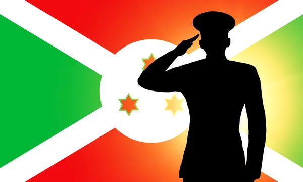 The Burundi flag — Stock Photo, Image