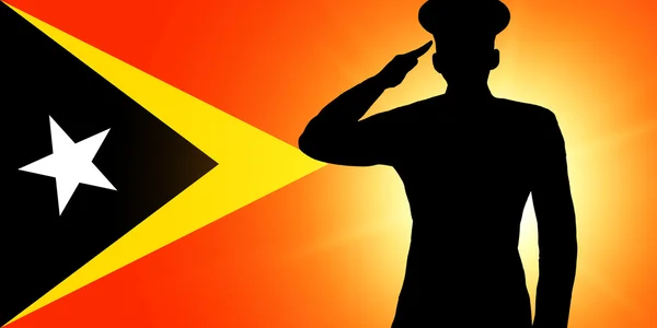 The East Timor flag — Stock Photo, Image