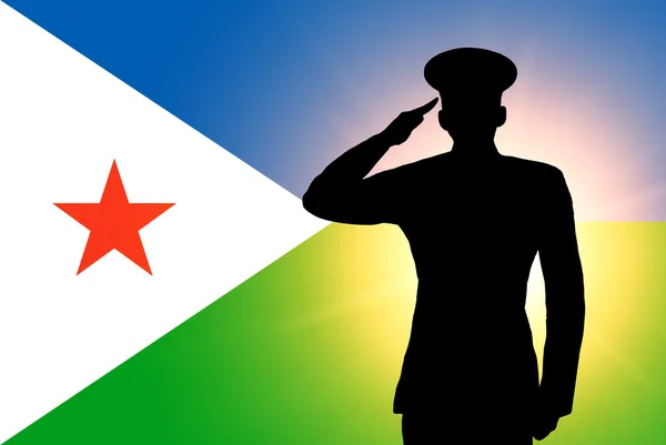 La bandiera di Gibuti — Foto Stock