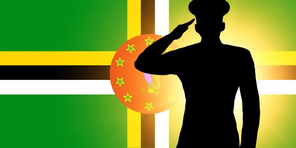 La bandiera Dominica — Foto Stock