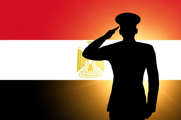 Az egyiptomi zászló — Stock Fotó