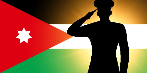 Jordaniens flagga — Stockfoto