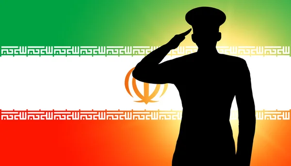 La bandera iraní — Foto de Stock