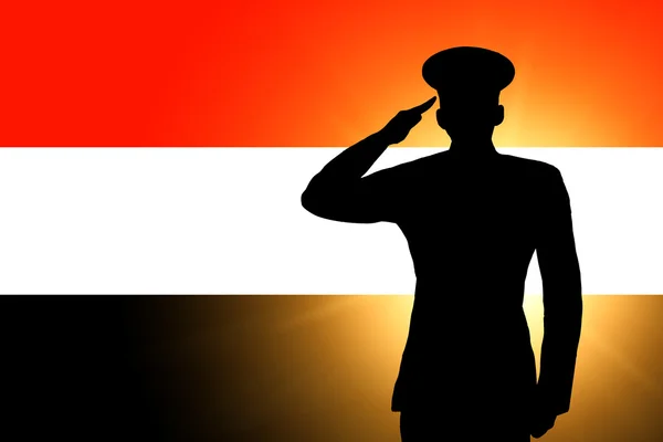 The Yemeni flag — Stock Photo, Image