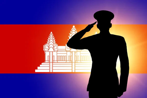 The Cambodian flag — Stock Photo, Image