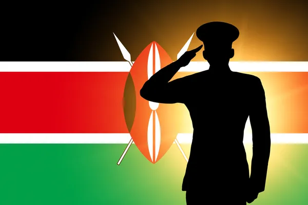 La bandiera keniota — Foto Stock