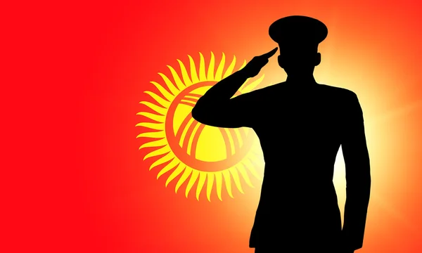 La bandiera del Kirghizistan — Foto Stock