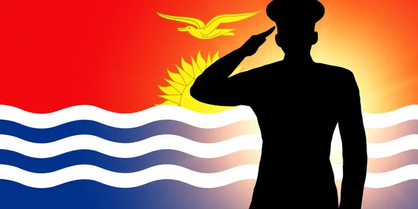 The Kiribati flag — Stock Photo, Image