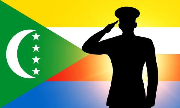 De vlag van Comoren — Stockfoto