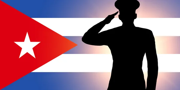 Die kubanische Flagge — Stockfoto