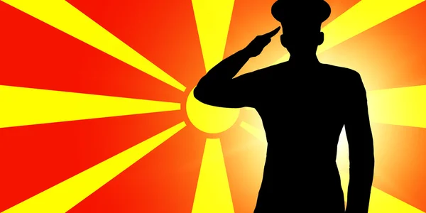 Vlajka Makedonie — Stock fotografie