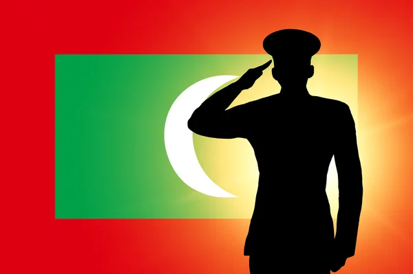 De vlag van de Maldiven — Stockfoto