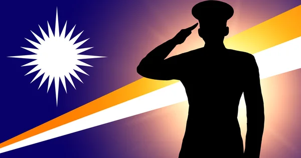 Флаг Маршалловых островов — стоковое фото