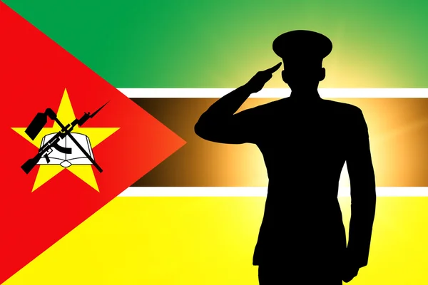 The Mozambique flag — Zdjęcie stockowe