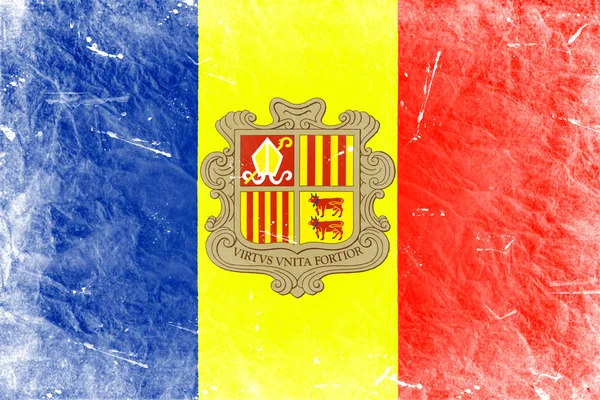 The Andorran flag — Stock Photo, Image