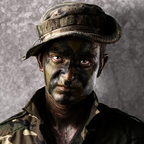 Cara de soldado — Fotografia de Stock