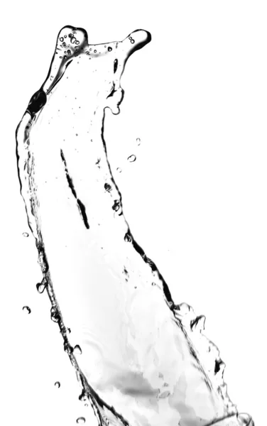 Nahaufnahme von Wasserspritzern auf Weiß — Stockfoto