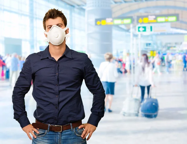 Man With Mouth Mask — Stock Photo, Image