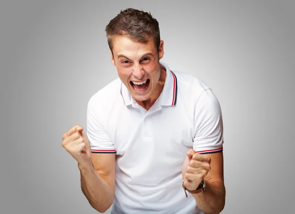 Portrait Of Man Expressing His Excitement — Stock Photo, Image