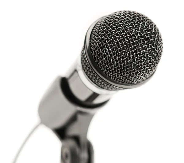 Närbild på mikrofonen — Stockfoto