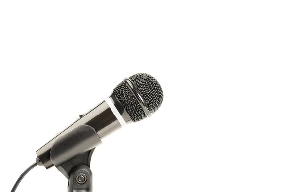 Чёрный микрофон — стоковое фото