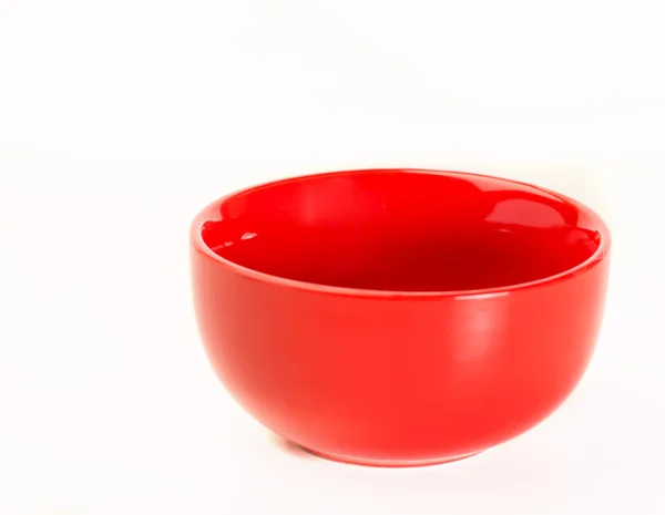 Red porcelain bowl — Stock Photo, Image