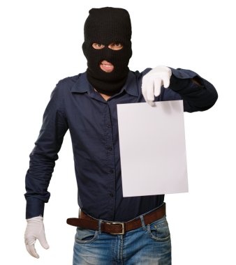 Burglar In Face Mask clipart