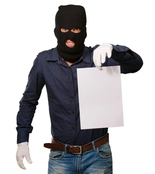 Burglar In Face Mask — Stock Photo, Image