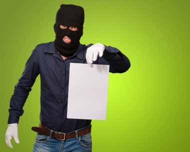 Burglar In Face Mask clipart