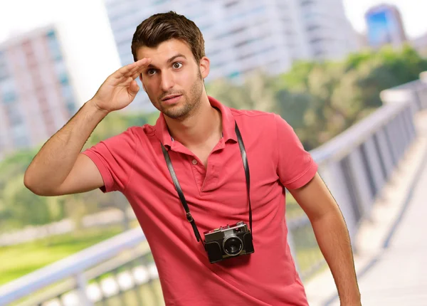 Portrait of a man looking for something — Stock Photo, Image