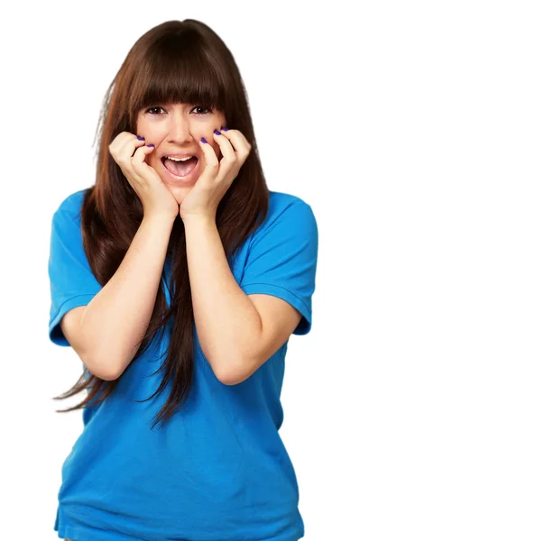Young woman screaming — Stock Photo, Image