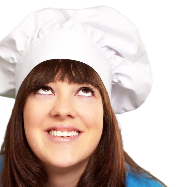 Portret van een vrouwelijke chef-kok opzoeken — Stockfoto
